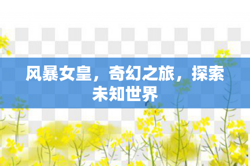 风暴女皇,奇幻之旅,探索未知世界 风暴女皇,奇幻之旅,探索未知世界
