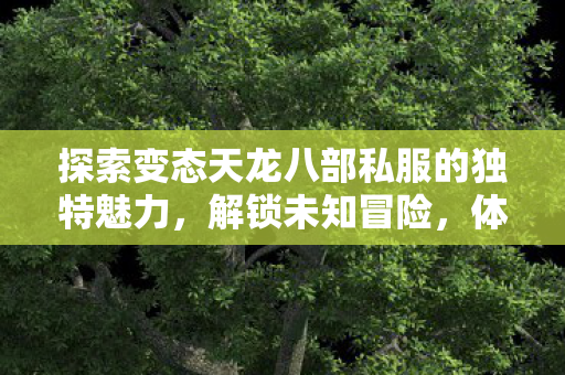 探索变态天龙八部私服的独特魅力,解锁未知冒险,体验极致战斗! 探索变态天龙八部私服的独特魅力,解锁未知冒险,体验极致战斗!