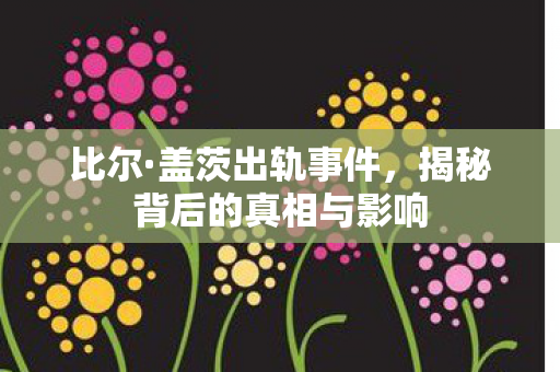比尔·盖茨出轨事件，揭秘背后的真相与影响