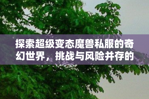探索超级变态魔兽私服的奇幻世界,挑战与风险并存的游戏体验,探索超级变态魔兽私服的奇幻世界,挑战与风险并存 探索超级变态魔兽私服的奇幻世界,挑战与风险并存的游戏体验,探索超级变态魔兽私服的奇幻世界,挑战与风险并存
