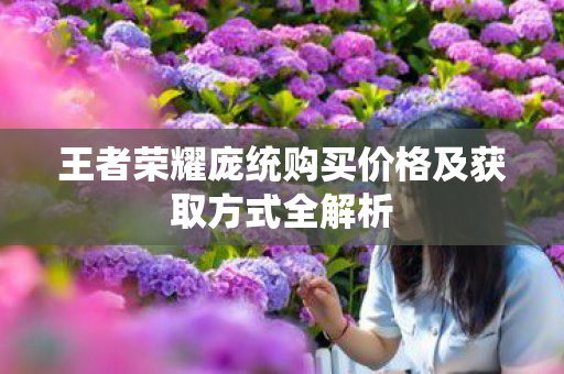 王者荣耀庞统购买价格及获取方式全解析图片