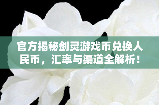 官方揭秘剑灵游戏币兑换人民币图片