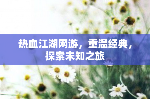 热血江湖网游图片