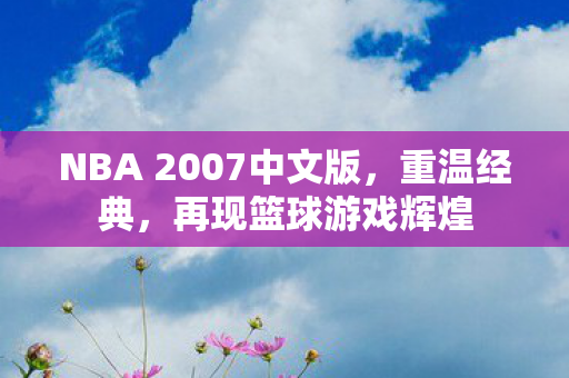NBA 2007中文版,重温经典,再现篮球游戏辉煌 NBA 2007中文版,重温经典,再现篮球游戏辉煌