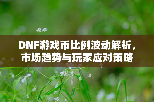 DNF游戏币比例波动解析图片