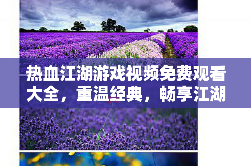 热血江湖游戏视频免费观看大全图片