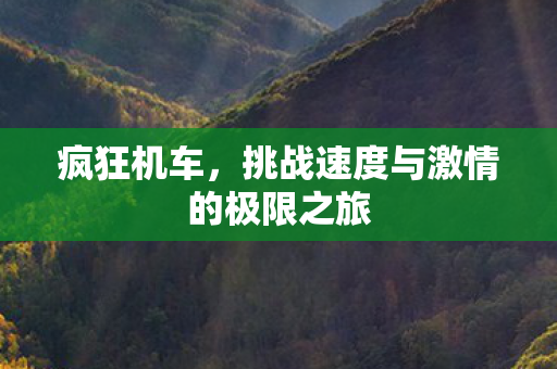 疯狂机车,挑战速度与激情的极限之旅 疯狂机车,挑战速度与激情的极限之旅