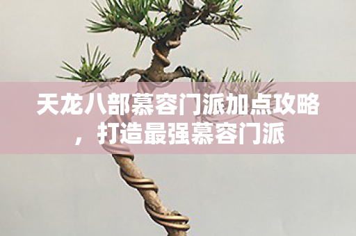 天龙八部慕容门派加点攻略图片
