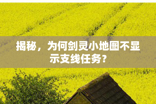 揭秘，为何剑灵小地图不显示支线任务？
