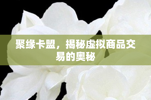 聚缘卡盟,揭秘虚拟商品交易的奥秘 聚缘卡盟,揭秘虚拟商品交易的奥秘