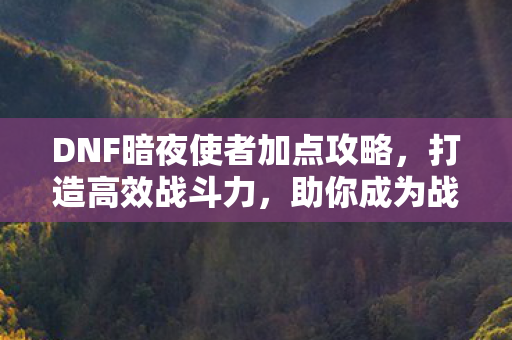 DNF暗夜使者加点攻略图片