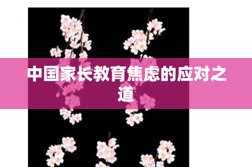 中国家长教育焦虑的应对之道 中国家长教育焦虑的应对之道