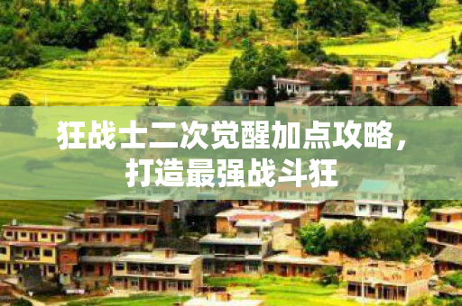 狂战士二次觉醒加点攻略图片