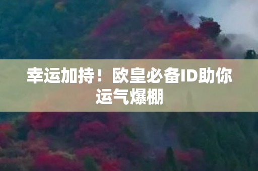 欧皇必备ID助你运气爆棚图片