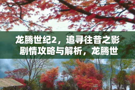 追寻往昔之影剧情攻略与深度解析图片