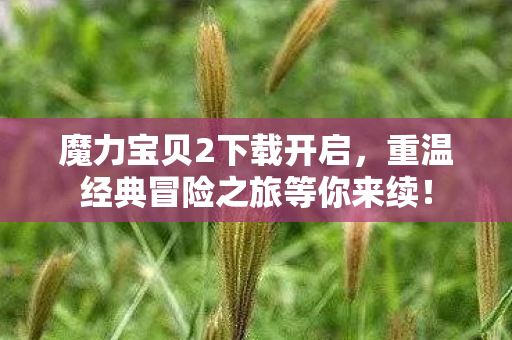 魔力宝贝2下载开启,重温经典冒险之旅等你来续! 魔力宝贝2下载开启,重温经典冒险之旅等你来续!