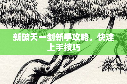新破天一剑新手攻略图片