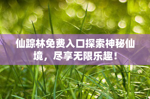 仙踪林免费入口探索神秘仙境图片