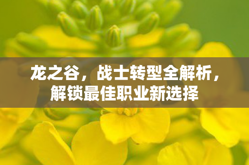 解锁最佳职业新选择图片