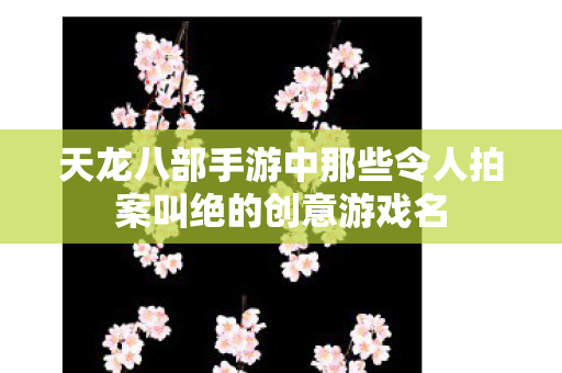 天龙八部手游中那些令人拍案叫绝的创意游戏名 天龙八部手游中那些令人拍案叫绝的创意游戏名