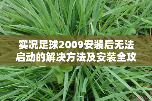 实况足球2009安装后无法启动的解决方法及安装全攻略图片