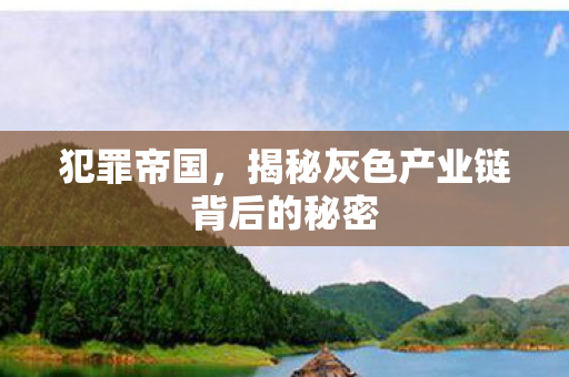 犯罪帝国,揭秘灰色产业链背后的秘密 犯罪帝国,揭秘灰色产业链背后的秘密
