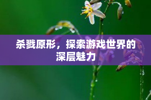 杀戮原形，探索游戏世界的深层魅力