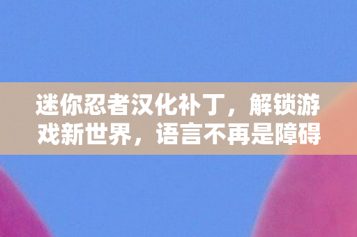 迷你忍者汉化补丁，解锁游戏新世界，语言不再是障碍