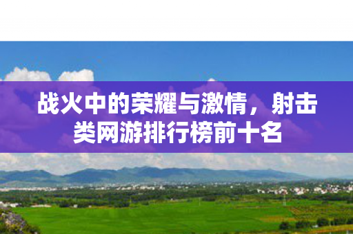 战火中的荣耀与激情，射击类网游排行榜前十名