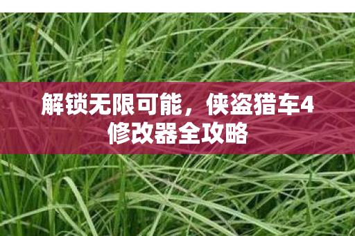 解锁无限可能,侠盗猎车4修改器全攻略 解锁无限可能,侠盗猎车4修改器全攻略