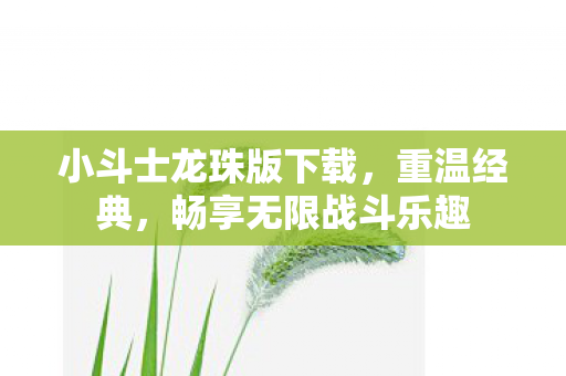 小斗士龙珠版下载,重温经典,畅享无限战斗乐趣 小斗士龙珠版下载,重温经典,畅享无限战斗乐趣