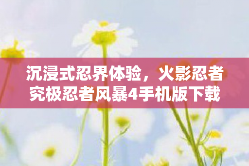 沉浸式忍界体验,火影忍者究极忍者风暴4手机版下载 沉浸式忍界体验,火影忍者究极忍者风暴4手机版下载