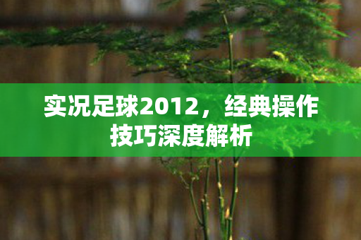 实况足球2012，经典操作技巧深度解析