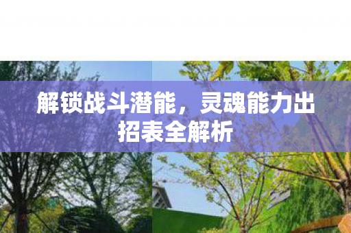 解锁战斗潜能,灵魂能力出招表全解析 解锁战斗潜能,灵魂能力出招表全解析