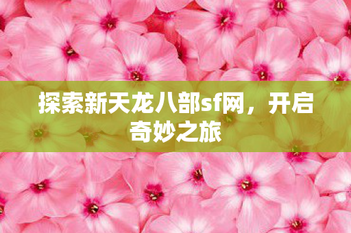 探索新天龙八部sf网，开启奇妙之旅
