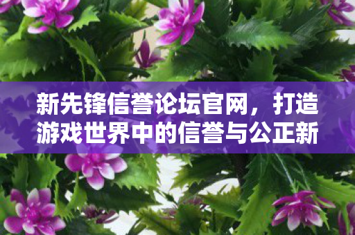 新先锋信誉论坛官网,打造游戏世界中的信誉与公正新标杆 新先锋信誉论坛官网,打造游戏世界中的信誉与公正新标杆