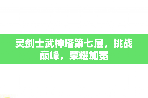 灵剑士武神塔第七层图片