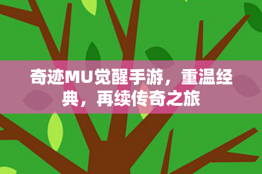 奇迹MU觉醒手游,重温经典,再续传奇之旅 奇迹MU觉醒手游,重温经典,再续传奇之旅