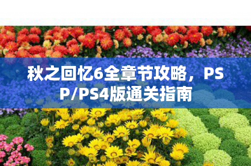 秋之回忆6全章节攻略,PSP/PS4版通关指南 秋之回忆6全章节攻略,PSP/PS4版通关指南