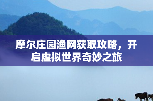 摩尔庄园渔网获取攻略,开启虚拟世界奇妙之旅 摩尔庄园渔网获取攻略,开启虚拟世界奇妙之旅