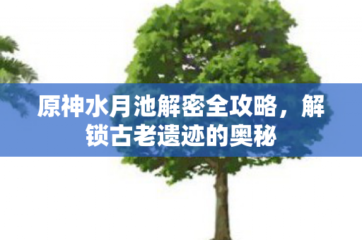 原神水月池解密全攻略,解锁古老遗迹的奥秘 原神水月池解密全攻略,解锁古老遗迹的奥秘