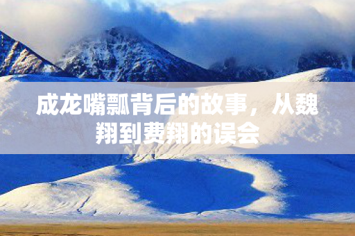 成龙嘴瓢背后的故事,从魏翔到费翔的误会 成龙嘴瓢背后的故事,从魏翔到费翔的误会