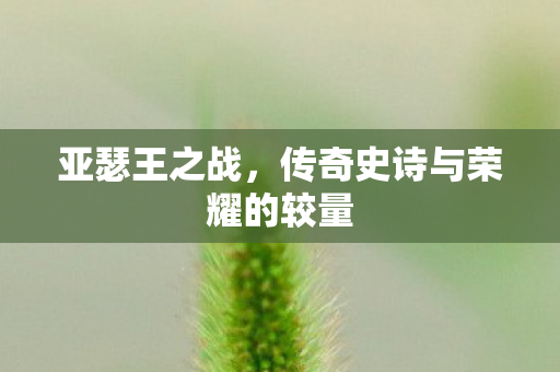 亚瑟王之战,传奇史诗与荣耀的较量 亚瑟王之战,传奇史诗与荣耀的较量