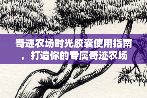 奇迹农场时光胶囊使用指南，打造你的专属奇迹农场