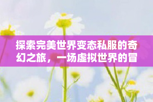 探索完美世界变态私服的奇幻之旅图片