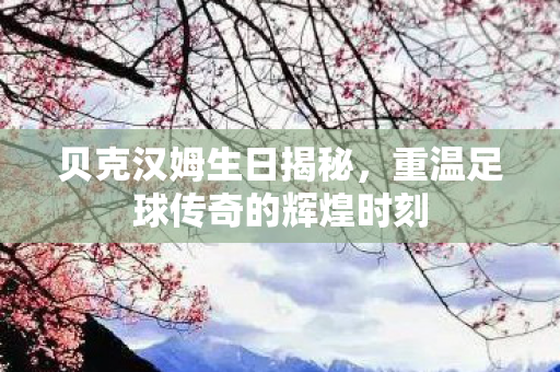 贝克汉姆生日揭秘，重温足球传奇的辉煌时刻