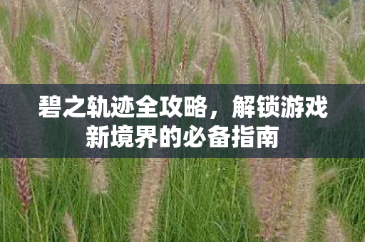 解锁游戏新境界的必备指南图片