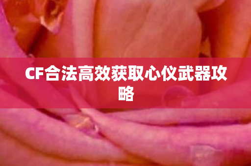 CF合法高效获取心仪武器攻略图片