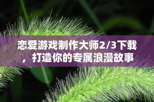 恋爱游戏制作大师2/3下载,打造你的专属浪漫故事 恋爱游戏制作大师2/3下载,打造你的专属浪漫故事