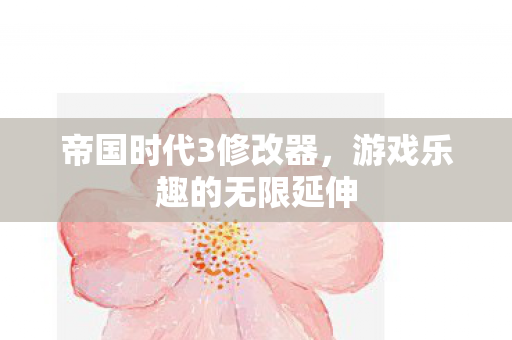 帝国时代3修改器,游戏乐趣的无限延伸 帝国时代3修改器,游戏乐趣的无限延伸